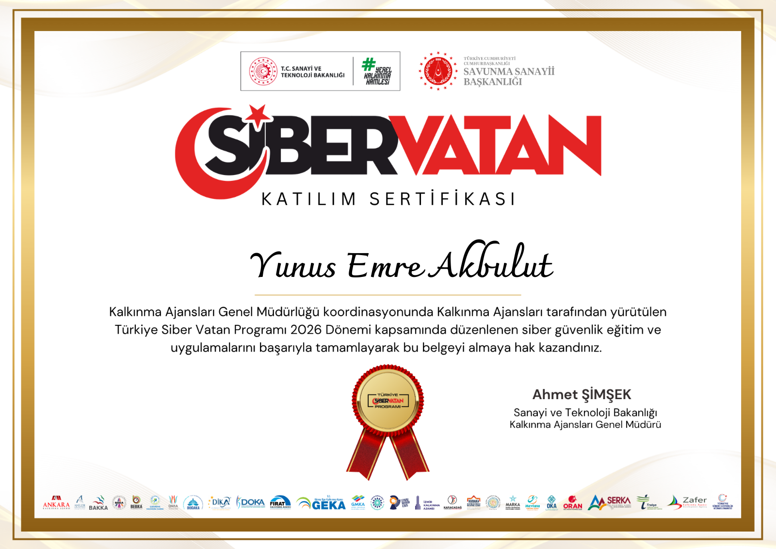 Siber Vatan Certificate
